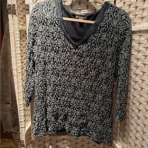 Coldwater Creek Forrest Green Lace Top